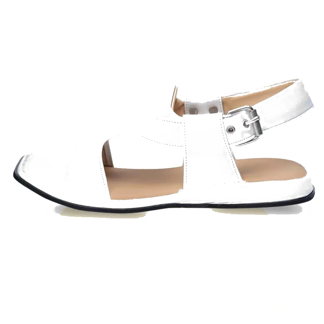 White Zalmi Panjedar Chappal - view 2